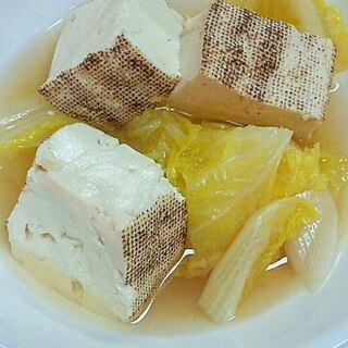 シンプルであっさり✿焼き豆腐とねぎと白菜の湯豆腐❤